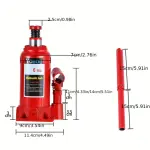 6T Heavy Duty Hydraulic Bottle Jack - Lifting Car, Van, Caravan, Vehicle, and Automotive with Easy Lift
