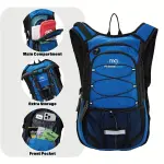 2L Insulated Hydration Backpack - Keeps Liquid Cool Up to 5 Hours, BPA-Free, Leak-Proof, Comfortable, Ventilated - Ideal for Running, Hiking, Cycling, Camping, Outdoor Adventures