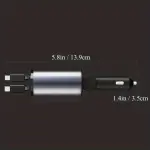 Retractable Dual Type-C & IPhone 14/13/12 Car Charger - Fast Charging, Tangle-Free Cables for iOS and Android Devices